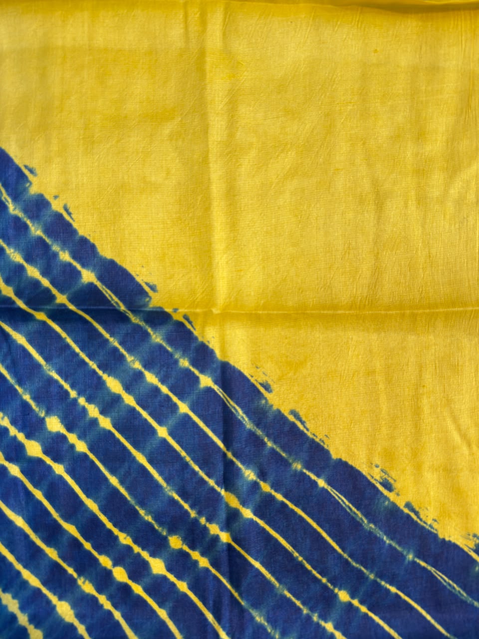 Blue Yellow Pure Tusser Silk ✨