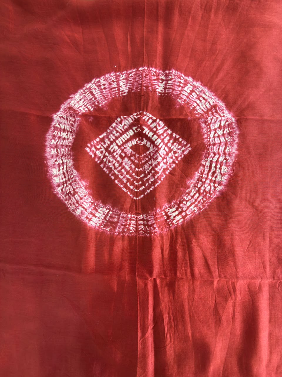 Red Pure Chanderi ✨ | Handcrafted Shibori 🎨
