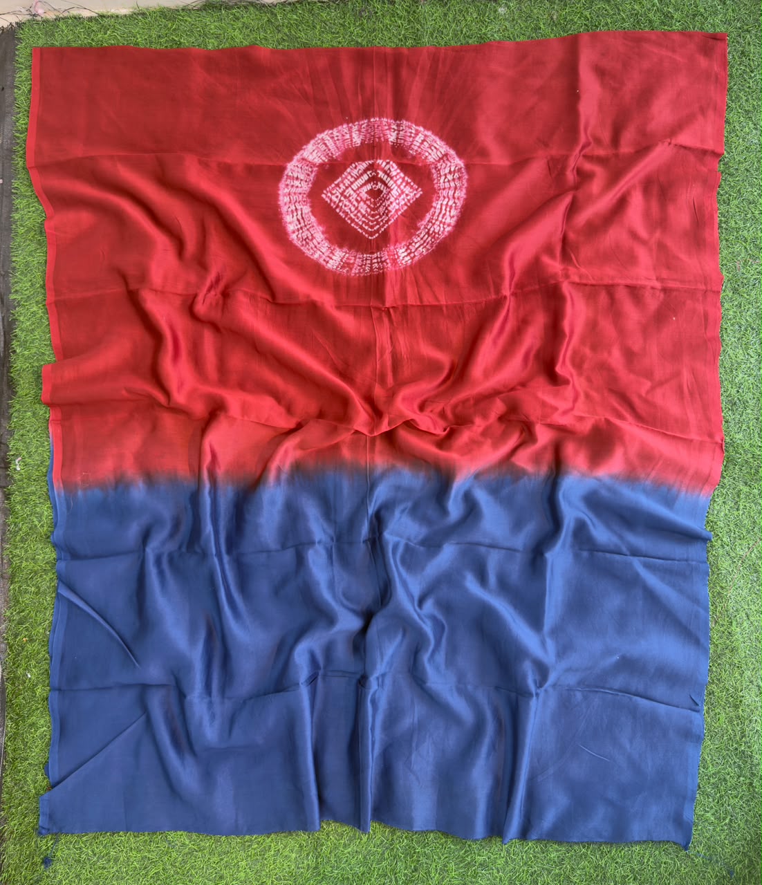 Red Pure Chanderi ✨ | Handcrafted Shibori 🎨
