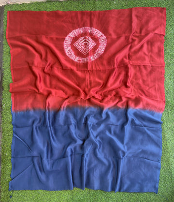 Red Pure Chanderi ✨ | Handcrafted Shibori 🎨