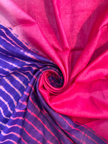 Red Pink Pure Tusser Silk ✨