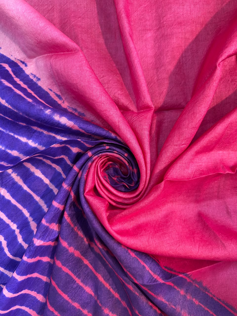 Red Pink Pure Tusser Silk ✨