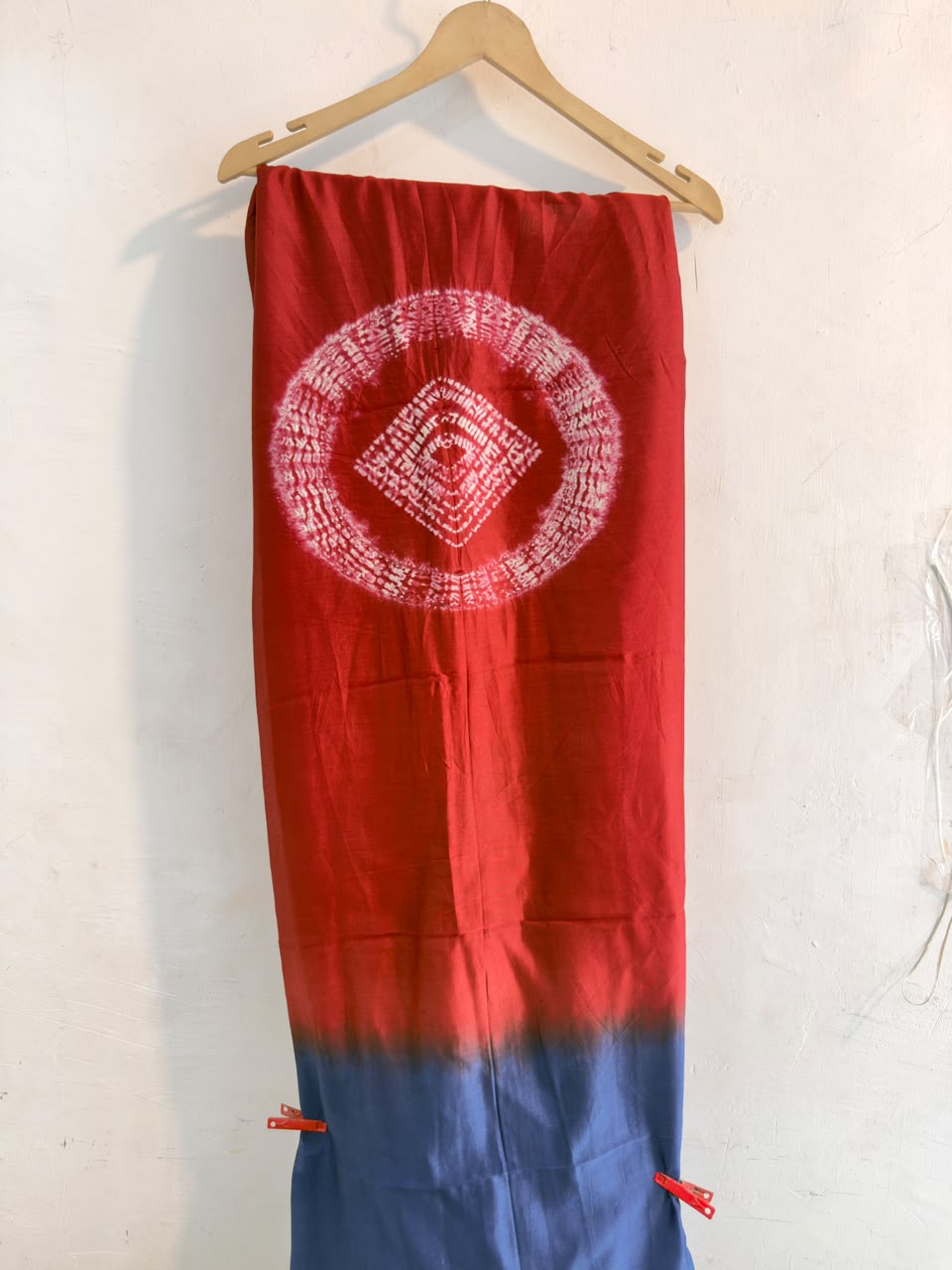 Red Pure Chanderi ✨ | Handcrafted Shibori 🎨