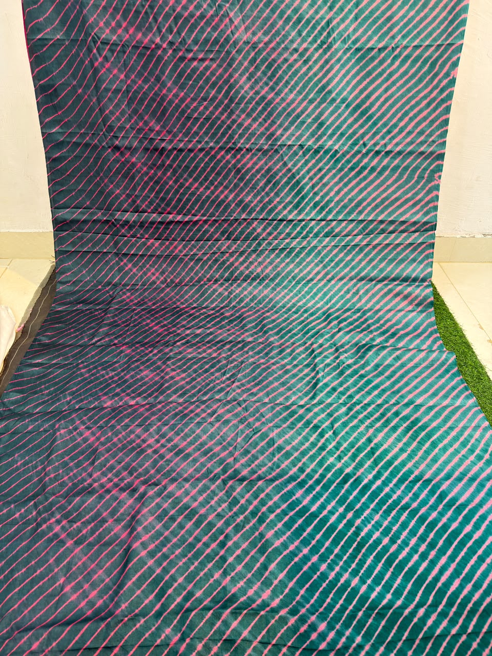 Green Pink Pure Tusser Silk ✨