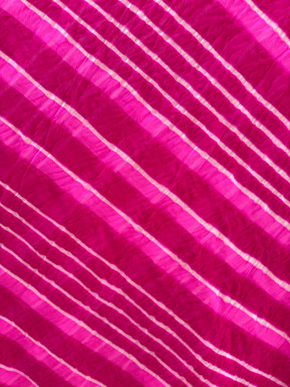 Pink Pure Double Diamond Chiffon Leheriya Sarees