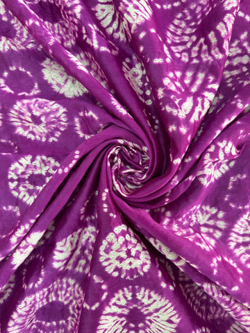 Purple Pure Chanderi fabric with stunning handmade Shibori — new design dress pieces (Copy)