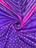 Pure Handloom Tusser Silk Leheriya ✨ with a stunning Bandhani Pallu ❤️