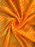 Yellow Leheriya saree
