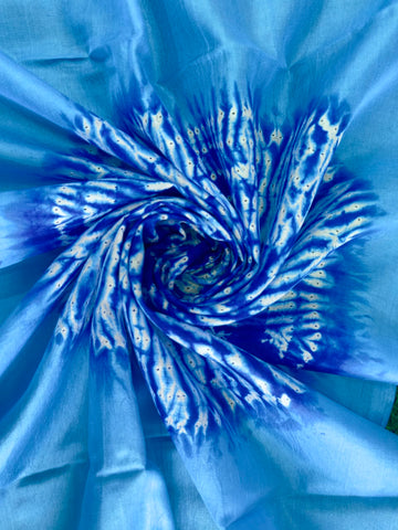 Blue Handmade Shibori shirt piece