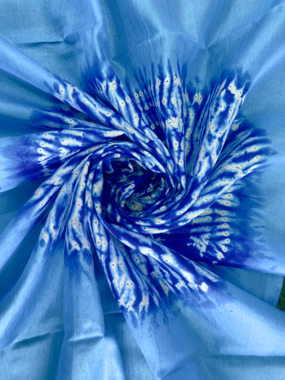 Blue Handmade Shibori shirt piece