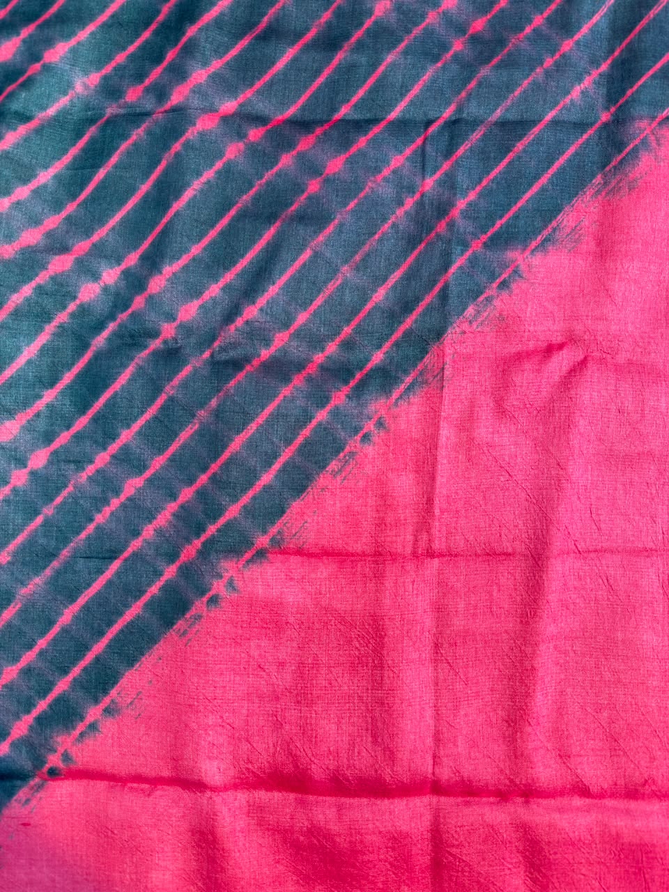 Green Pink Pure Tusser Silk ✨