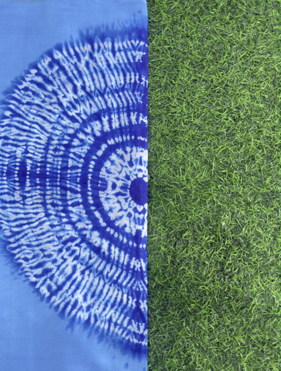 Blue Handmade Shibori shirt piece