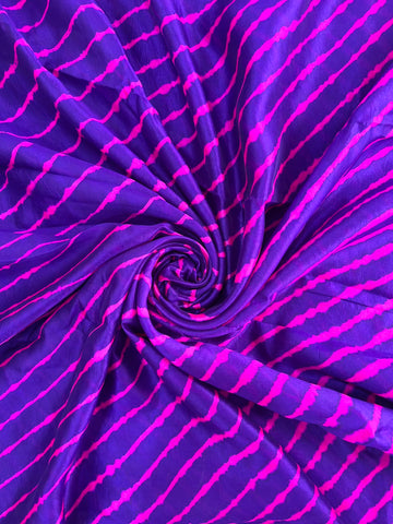 Purple Leheriya saree