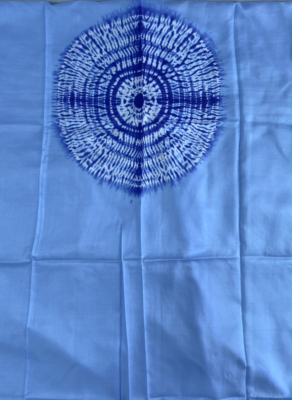Blue Handmade Shibori shirt piece