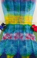 Ghat Chola Aarashi Saree Blue Yellow