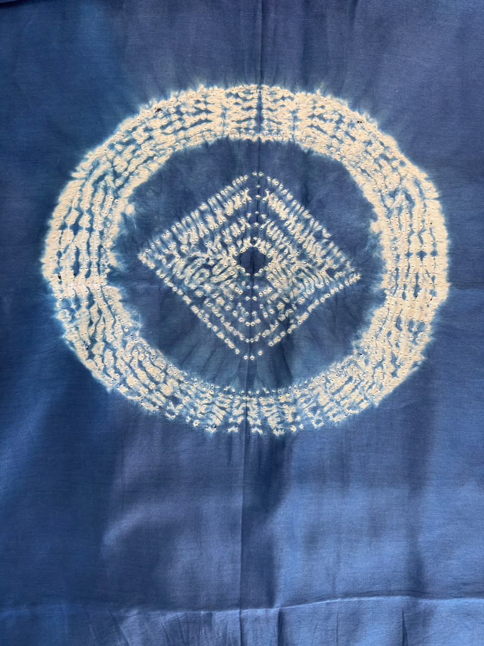 Blue Pure Chanderi ✨ | Handcrafted Shibori 🎨