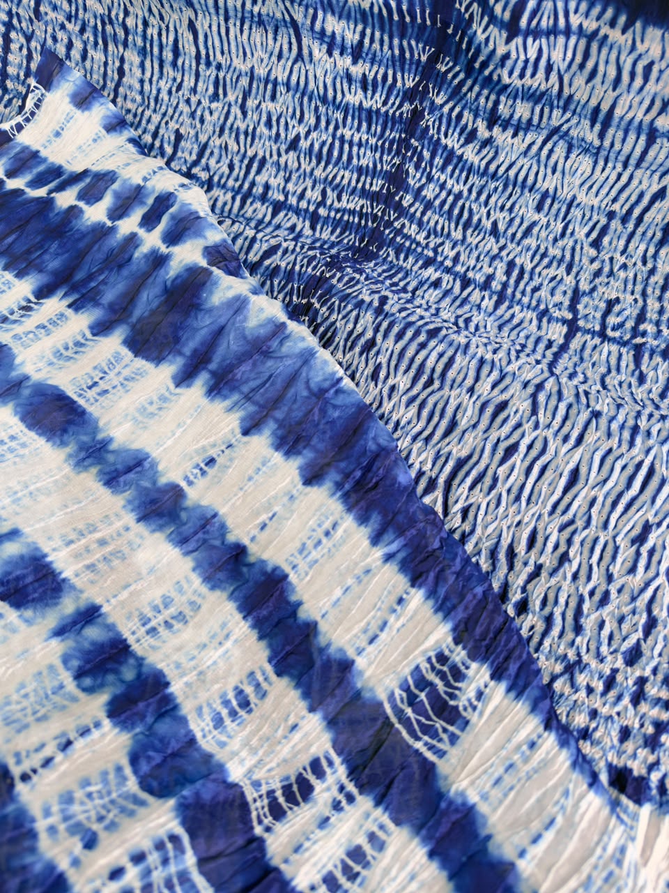 Pure Silk Shibori & Tie-Dye Saree 💙✨