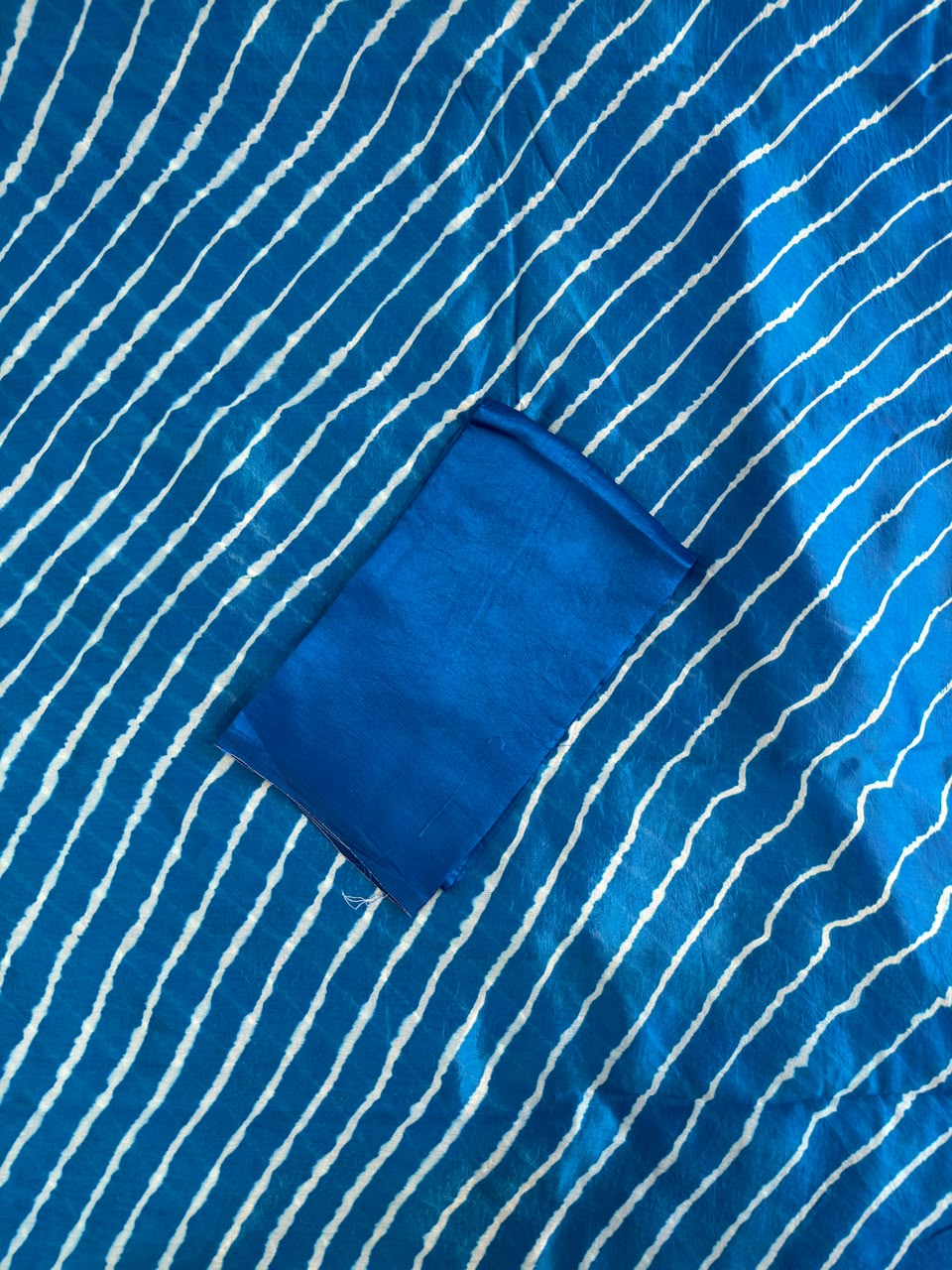 Dark Blue Leheriya saree