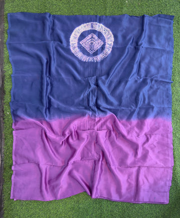 Purple Pure Chanderi ✨ | Handcrafted Shibori 🎨