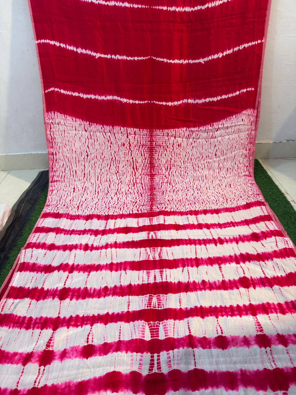 Red ✨ Chiniyan Silk Shibori & Tie-Dye Sarees ✨