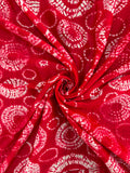 Red Pure Chanderi fabric with stunning handmade Shibori — new design dress pieces