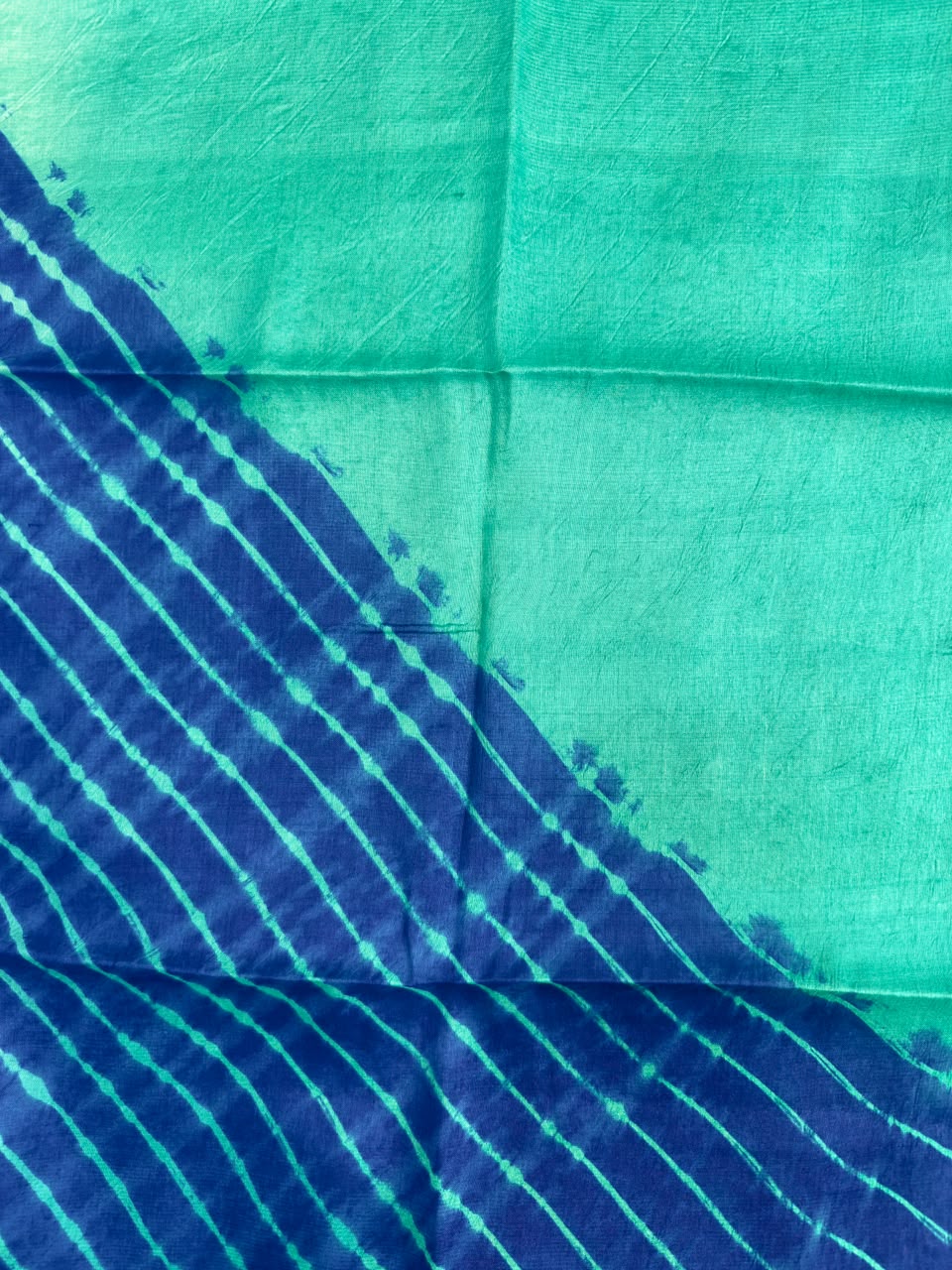 Blue Green Pure Tusser Silk ✨