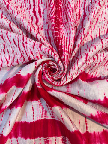 Red ✨ Chiniyan Silk Shibori & Tie-Dye Sarees ✨