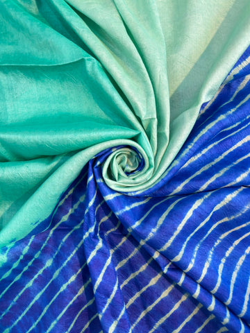 Blue Green Pure Tusser Silk ✨