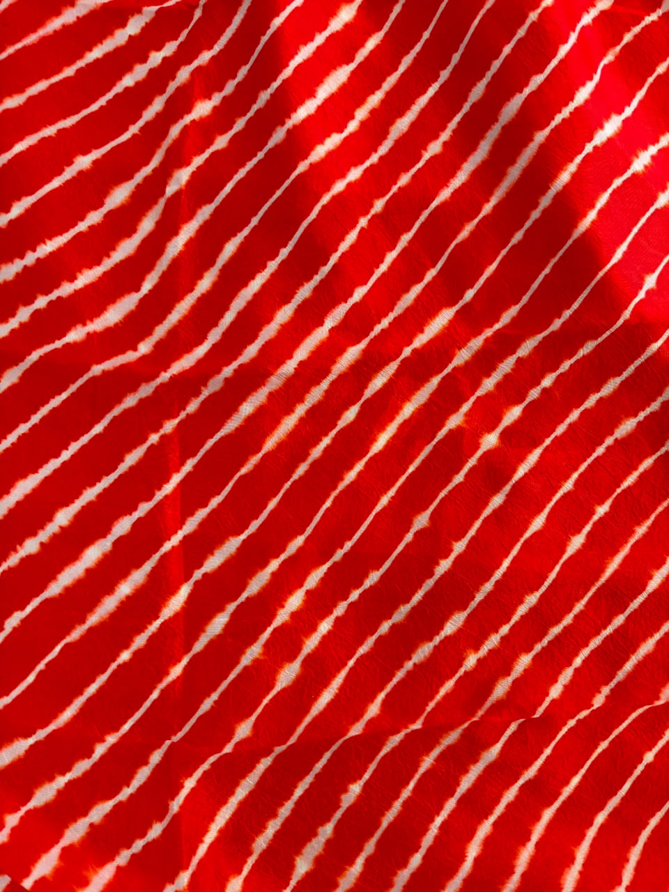 Red Leheriya saree