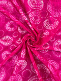 Pink Pure Chanderi fabric with stunning handmade Shibori — new design dress pieces