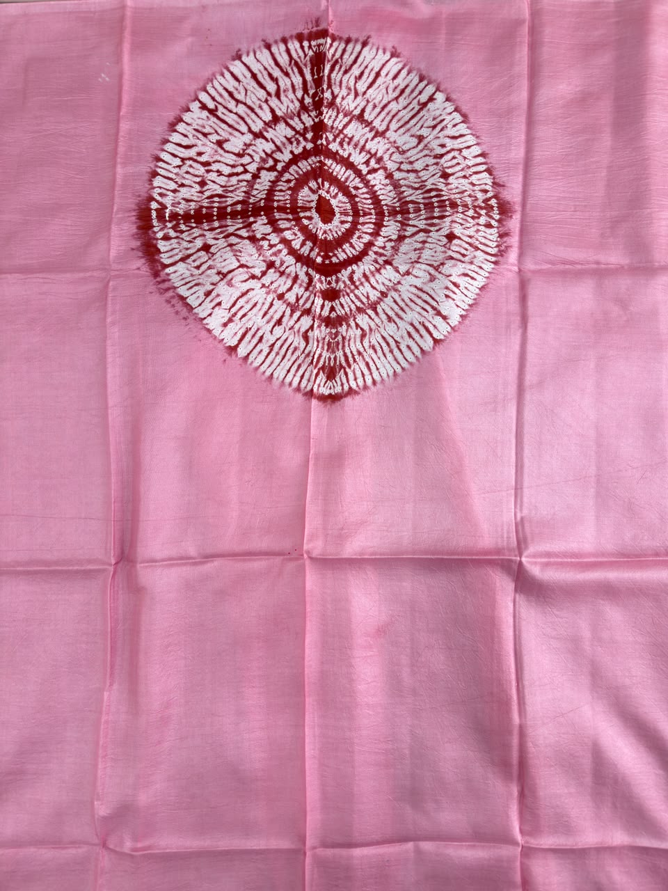 Light Pink Handmade Shibori shirt piece