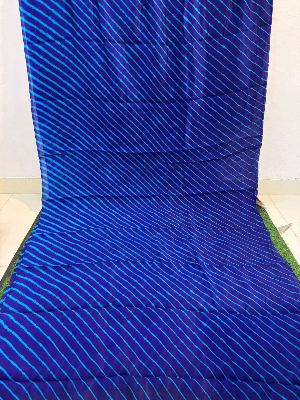 Navy Blue Leheriya saree