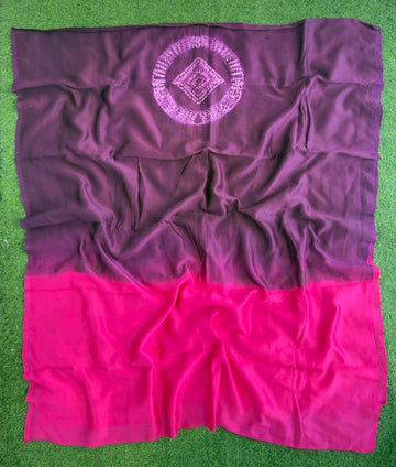 Pink Pure Chanderi ✨ | Handcrafted Shibori 🎨