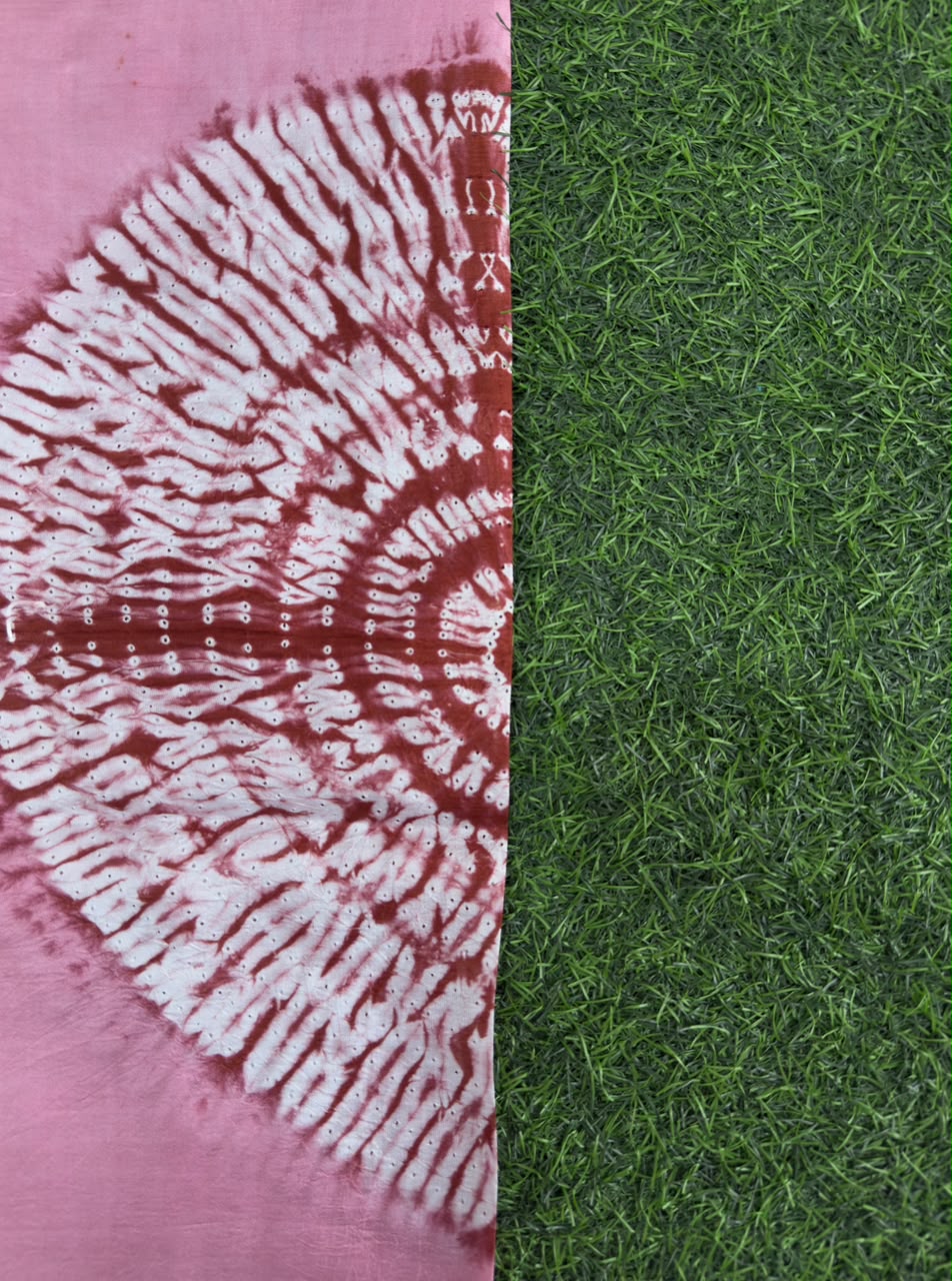 Light Pink Handmade Shibori shirt piece
