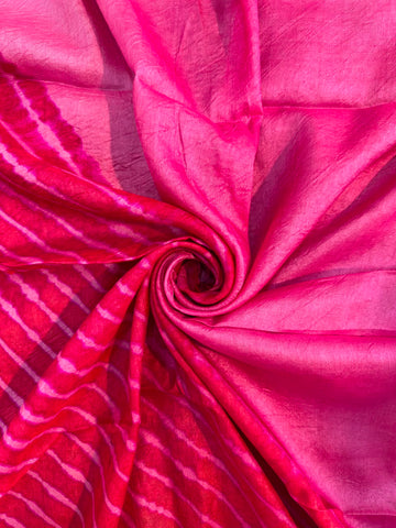 Red Pink Pure Tusser Silk ✨