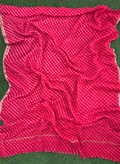 Red Kota Cotton Leheriya Mothda Saree