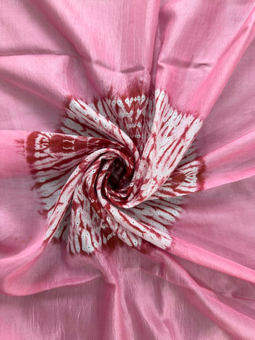 Light Pink Handmade Shibori shirt piece