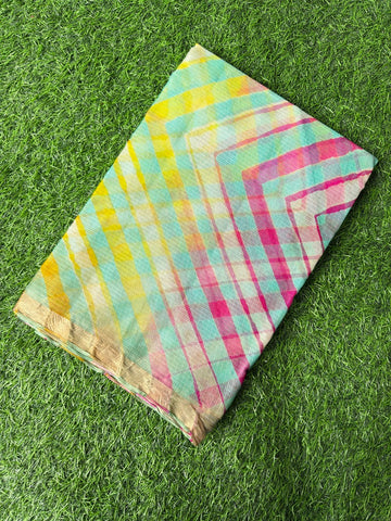 Pure Kota Silk Saree Multi Colour Leheriya Saree