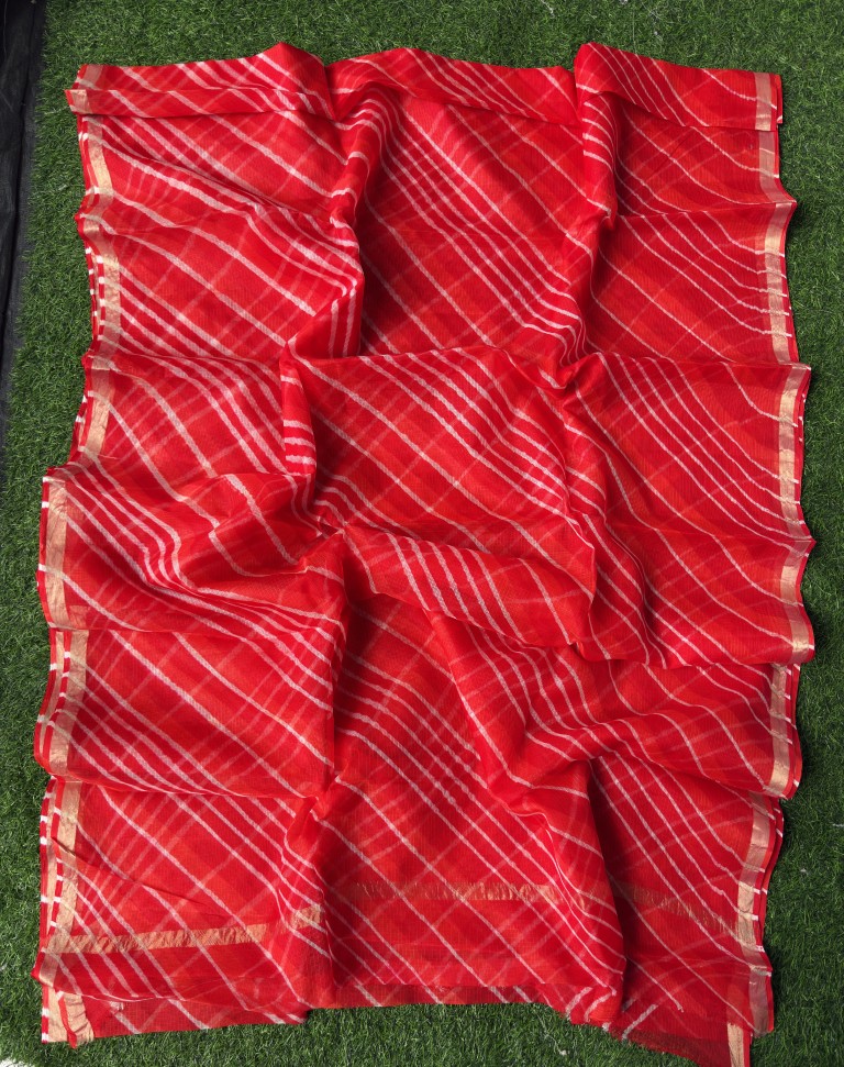 Pure Kotak Silk Leheriya Saree