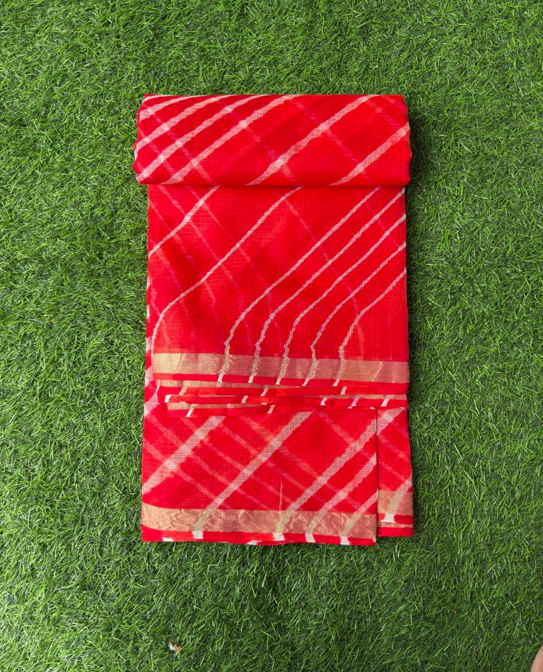 Pure Kotak Silk Leheriya Saree