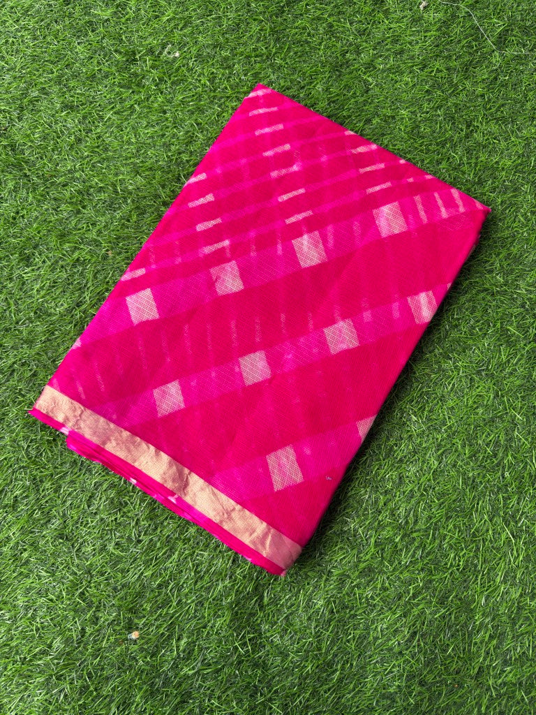 Pure Kota Silk Cheti Dar Leheriya Saree