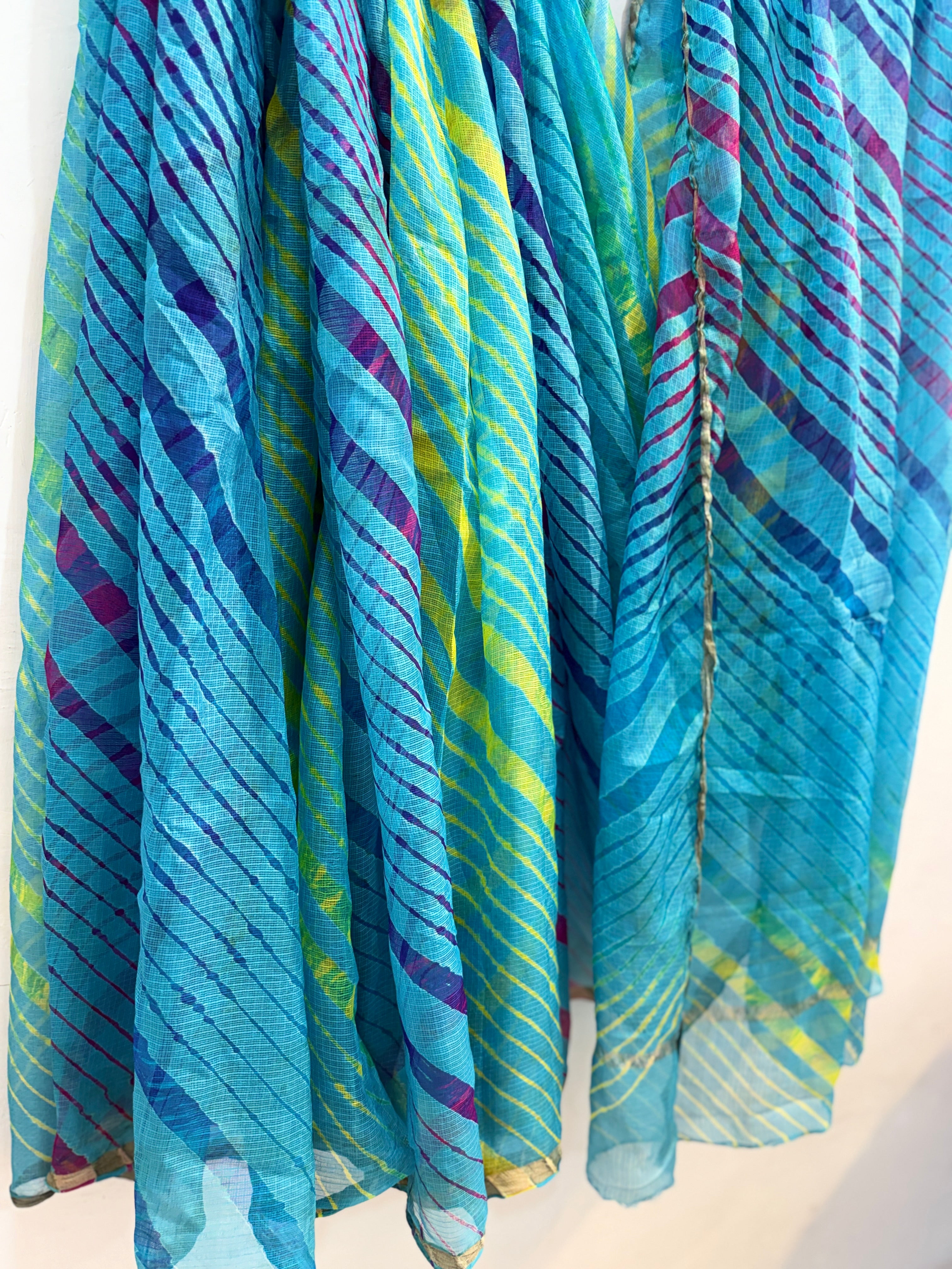 Pure Kota Silk Saree (Blue Color)