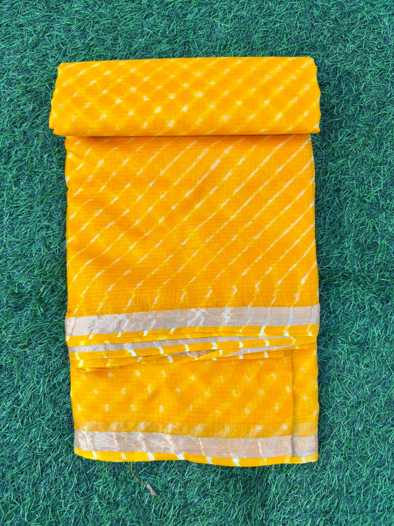Pure Kota Silk Leheriya Motra Saree