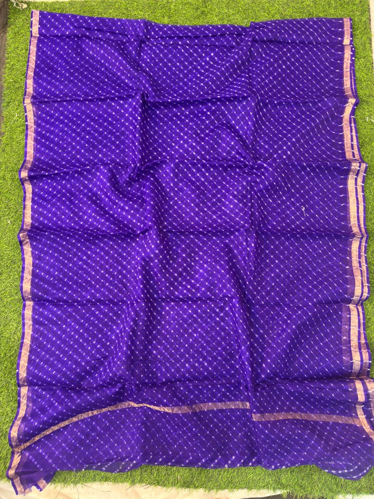 Pure Kota Silk Leheriya Motra Saree