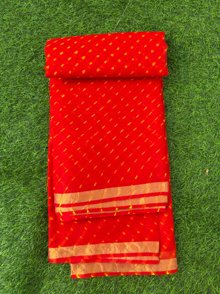 Pure Kota Silk Leheriya Motra Saree