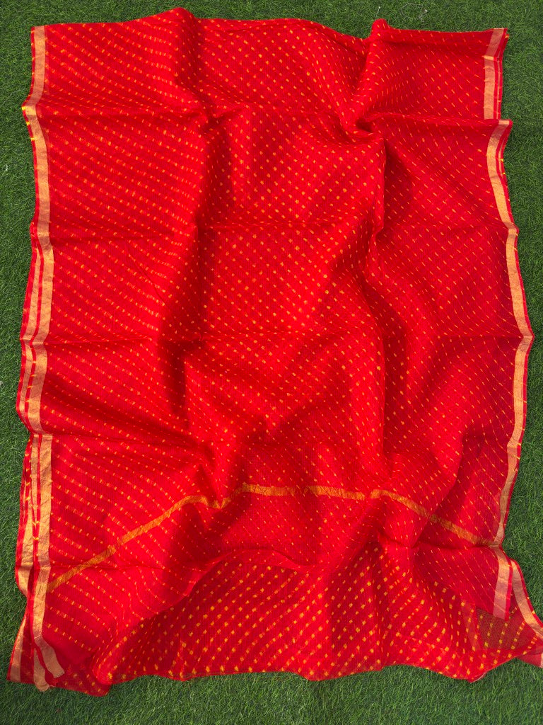 Pure Kota Silk Leheriya Motra Saree