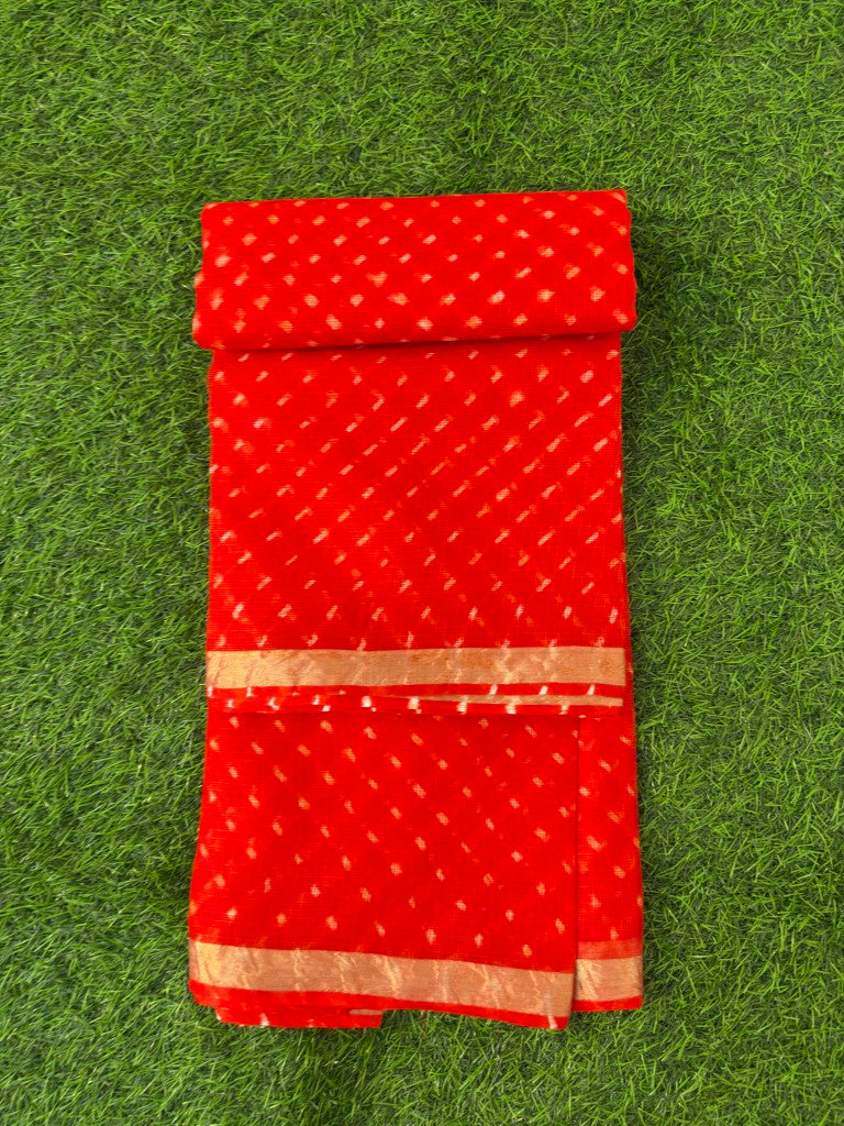 Pure Kota Silk Leheriya Motra Saree