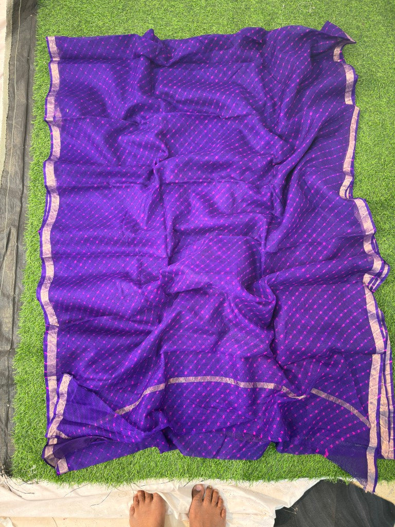 Pure Kota Silk Leheriya Motra Saree