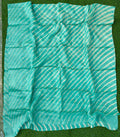 Blue  Pure Tussar Silk Leheriya Dress Material