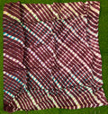 Brown Pure Tussar Silk Leheriya Dress Material